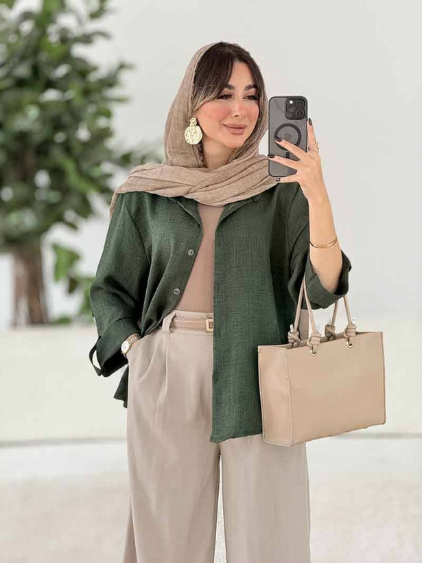 شومیز مانتویی بلانکا شانتون صوفیا درجه یک در رنگ بندی کد 16022الیشکا