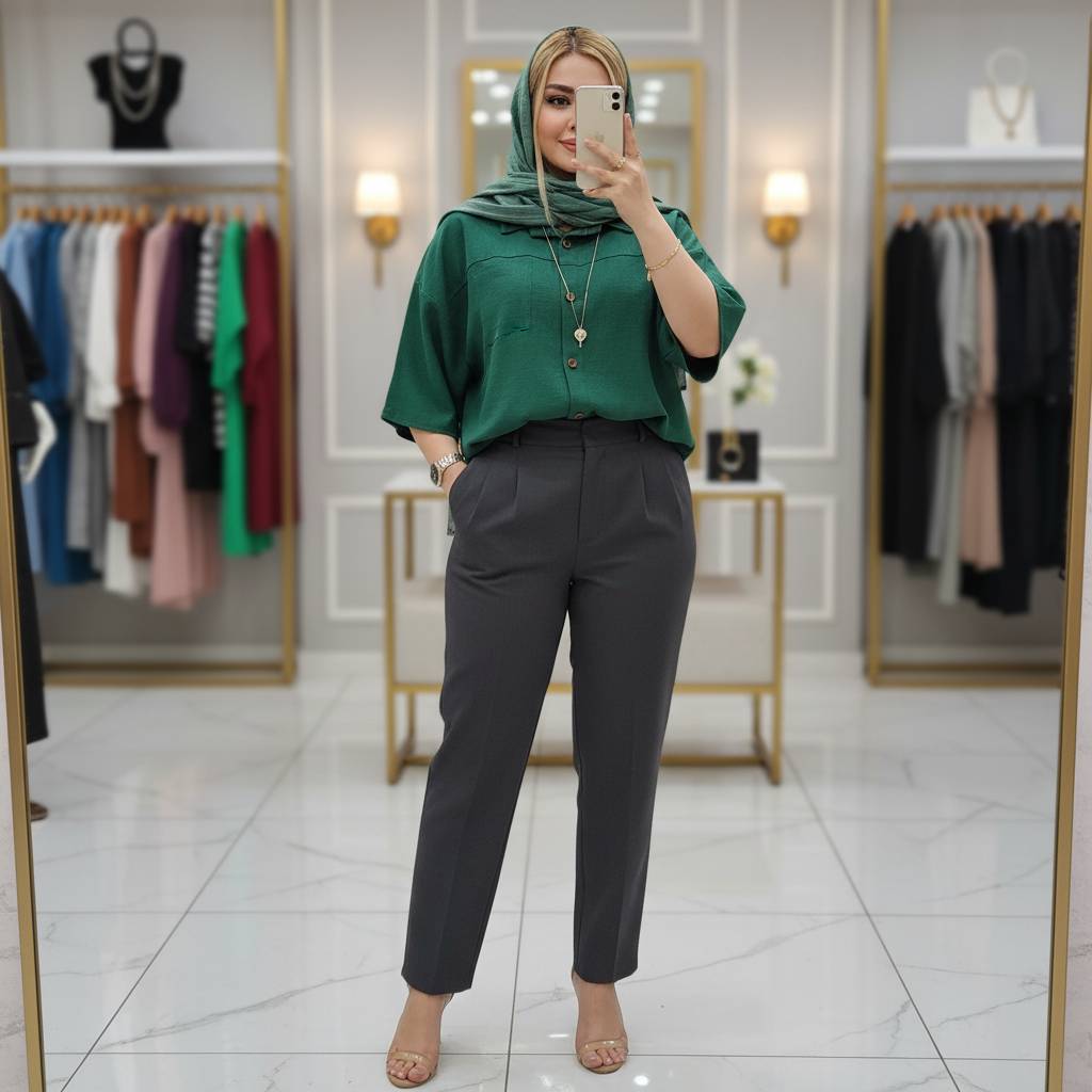 شومیز باکسی کسمه تنخور زیبا و رنگ بندی شیک 🎀🥰کد 15905 کلار