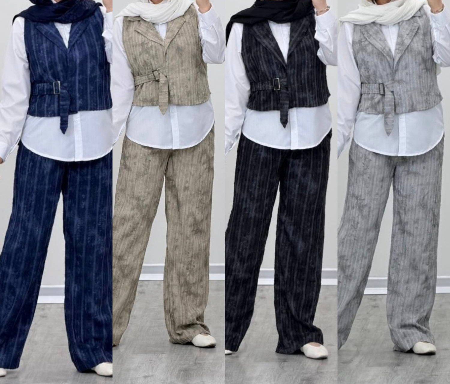 ست پری شانل و شومیز داکرون 🌈🎀💯🛍۷۷۶۸ نفیس