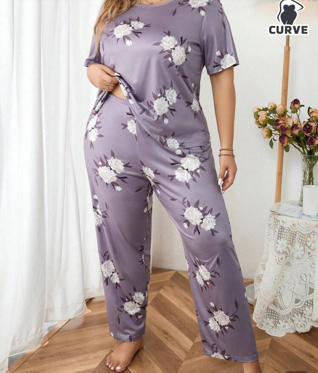 ست بلوز و شلوار راحتی نخ پنبه 🛍🌈۲۵۶۰ بزمی