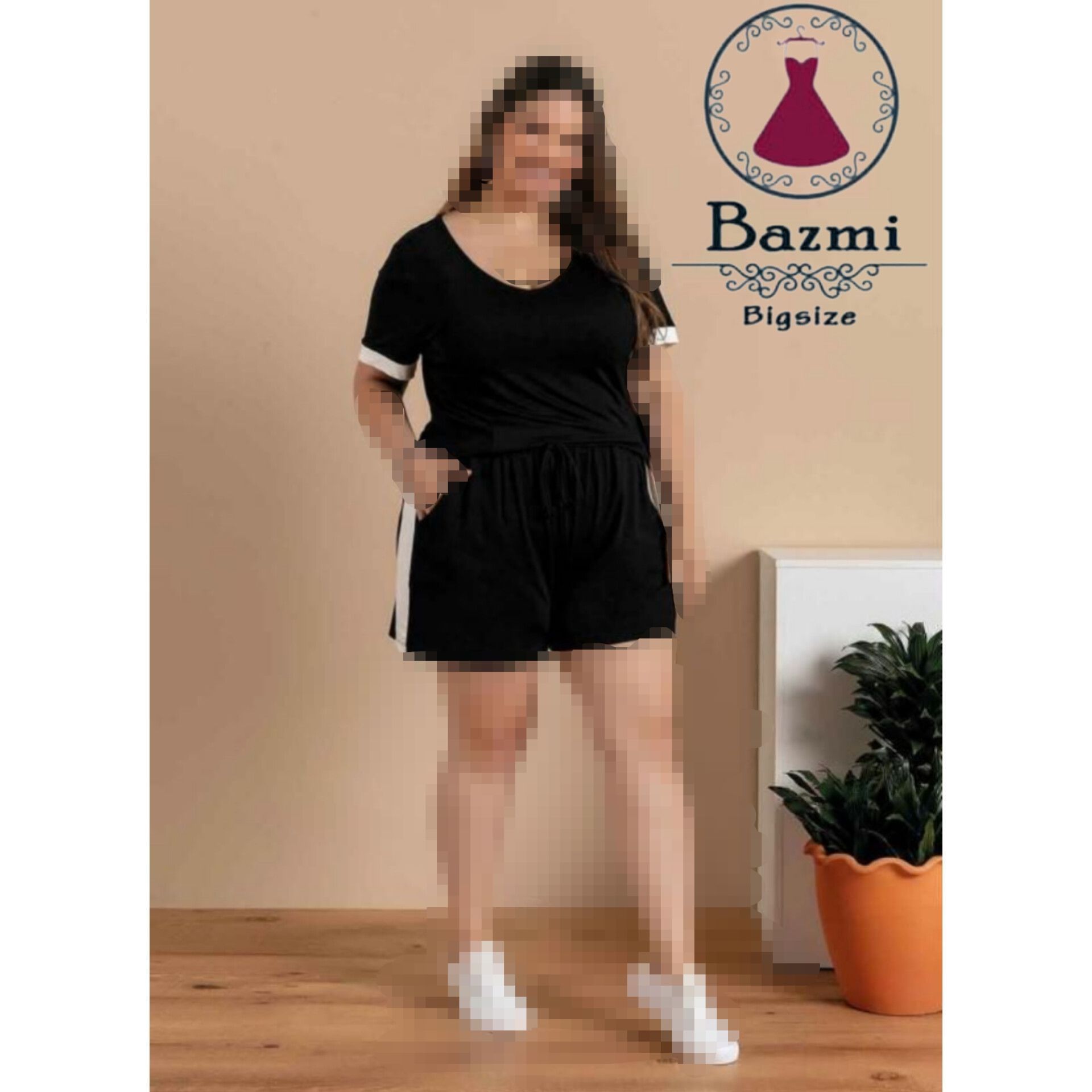 ست تیشرت و شلوارک ۱۰۸۳ بزمی🌈💯🎀