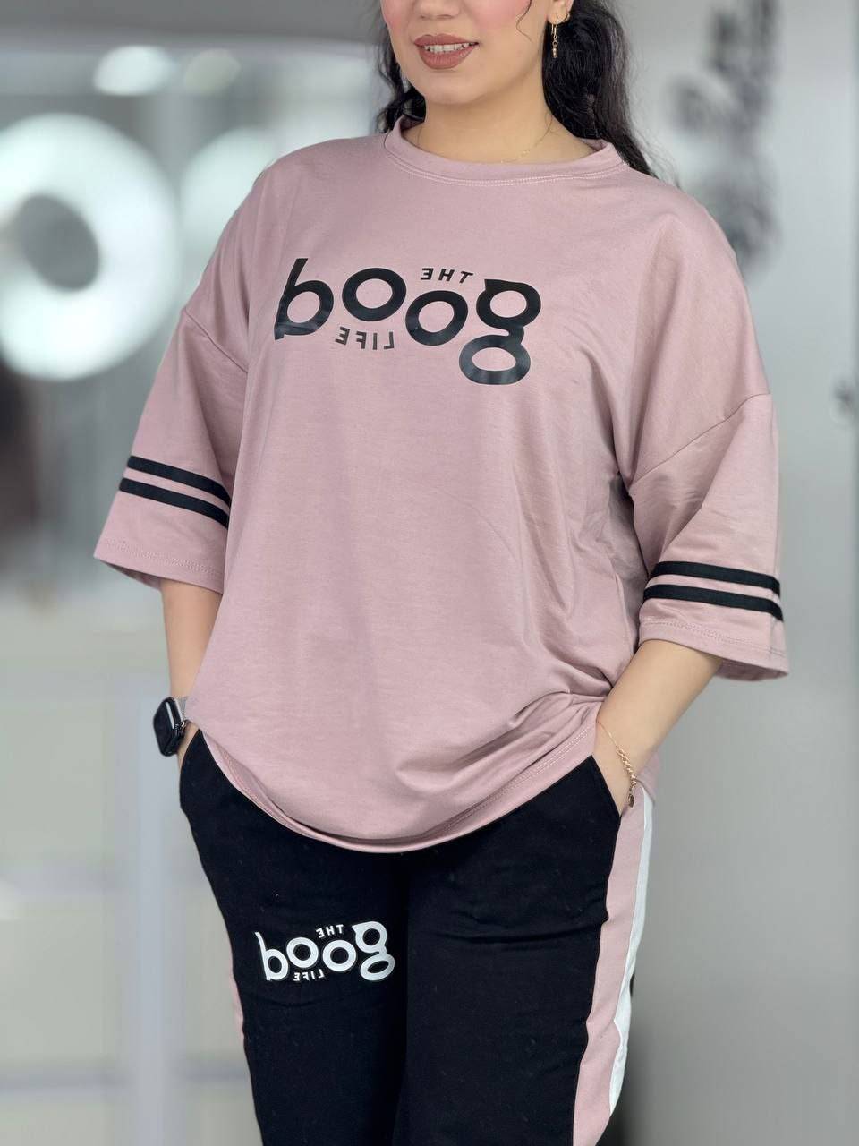ست تیشرت شلوار goodزیبا و شیک 😍✅16129الیشکا