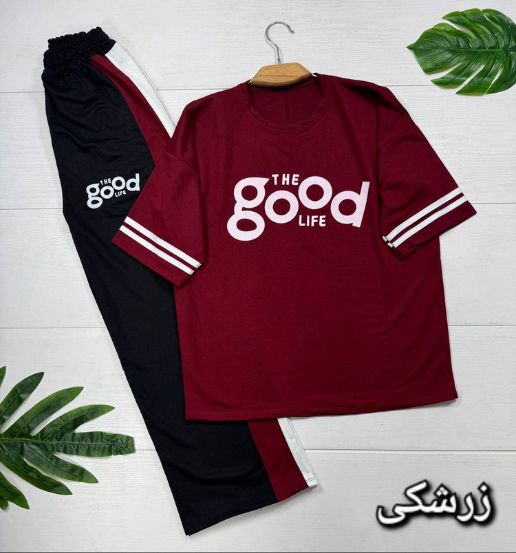 ست تیشرت شلوار goodزیبا و شیک 😍✅16129الیشکا