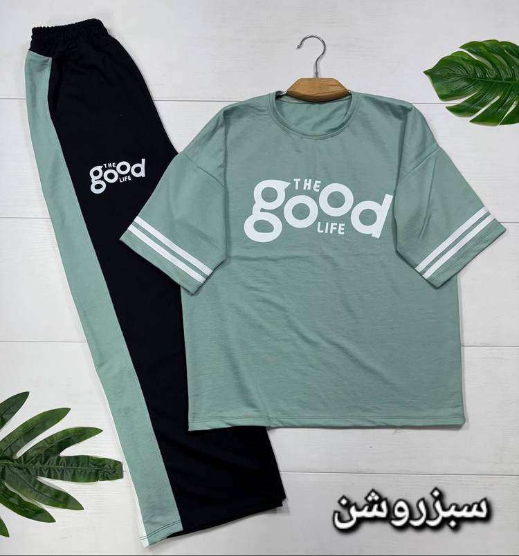 ست تیشرت شلوار goodزیبا و شیک 😍✅16129الیشکا