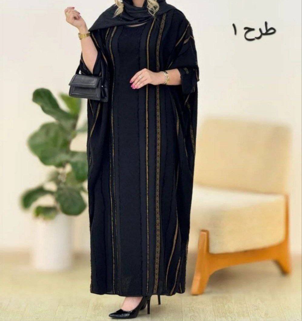 عبایی نگین کرپ ژاکارد 🌌🌈🛍🎀۳۰۰۰🌌🌈نفیس