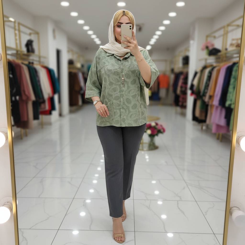 شومیزباکسی لادن رنگ بندی تابستانه زیبا 🥰😍کد 16155 کلار