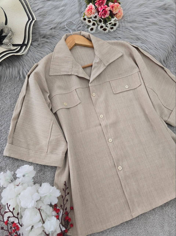 شومیز نادیا در رنگ بندی زیبا تابستانه 😍💙کد 10568 کلار