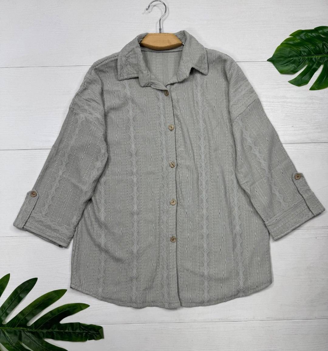 شومیز مراکشی زیباکیفیت عالی و تک رنگ طوسی😍✅11779الیشکا