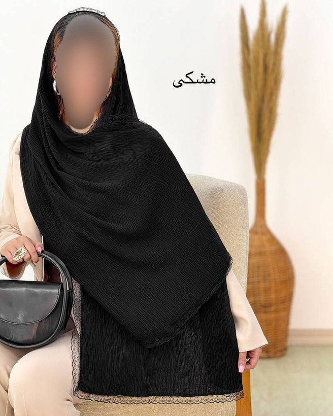 شال پلیسه لبه توری با کیفیت 🌈🛍🌌۵۸۲۶ نفیس