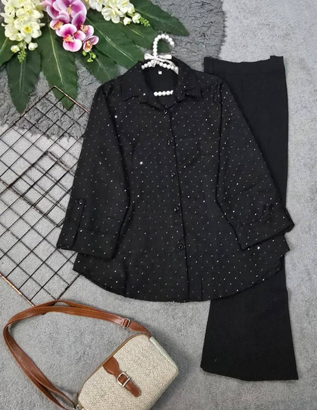 شومیز نگین دار شانتون درجه یک 🛍💯🍒۱۴۱۵۱ نفیس