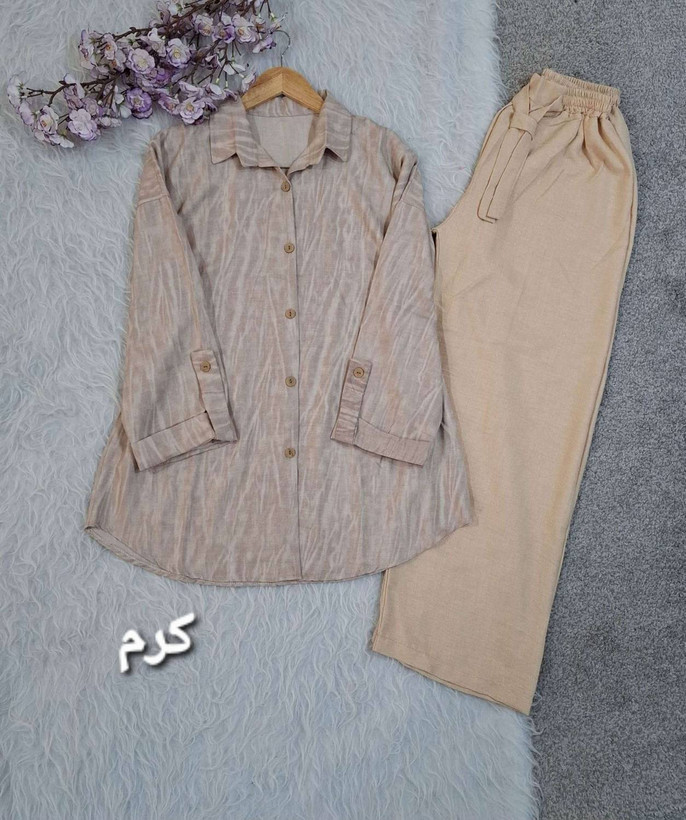 ست شومیز شلوار لاریس درجه یک زیبا وشیک تنخور عالی در رنگبندی 🌈 🌈 کد ۱۶۴۱۲ فاروین