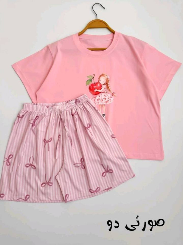 تیشرت شورتک پینترسیتی ۲زیبا وشیک تنخور عالی در رنگبندی زیبا 🎀 🎀 کد ۱۶۴۴۱ دلتا