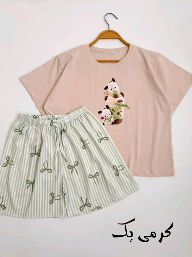 تیشرت شورتک پینترسیتی ۲زیبا وشیک تنخور عالی در رنگبندی زیبا 🎀 🎀 کد ۱۶۴۴۱ دلتا