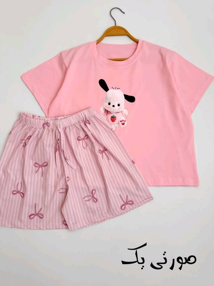 تیشرت شورتک پینترسیتی ۲زیبا وشیک تنخور عالی در رنگبندی زیبا 🎀 🎀 کد ۱۶۴۴۱ دلتا