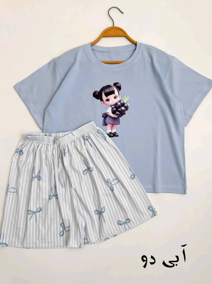 تیشرت شورتک پینترسیتی ۲زیبا وشیک تنخور عالی در رنگبندی زیبا 🎀 🎀 کد ۱۶۴۴۱ دلتا