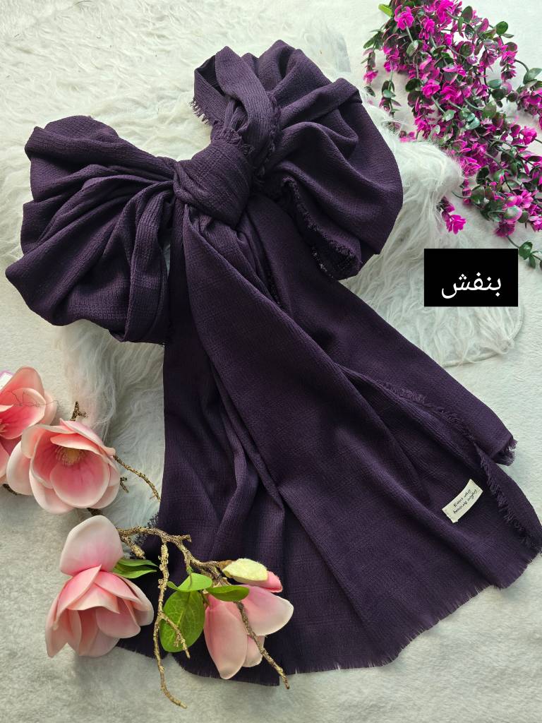 شال کتان رنگی زیبا وشیک کیفیت عالی در رنگبندی زیبا 🎀 🎀 کد ۱۶۲۷۵ ستشو