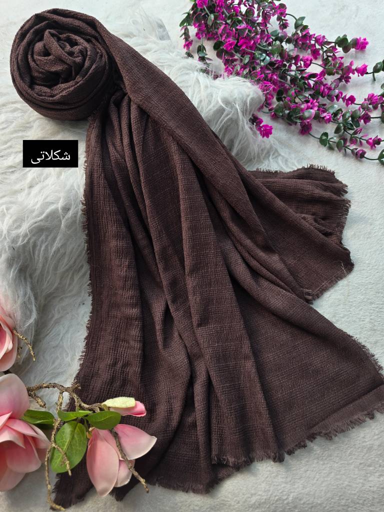 شال کتان رنگی زیبا وشیک کیفیت عالی در رنگبندی زیبا 🎀 🎀 کد ۱۶۲۷۵ ستشو