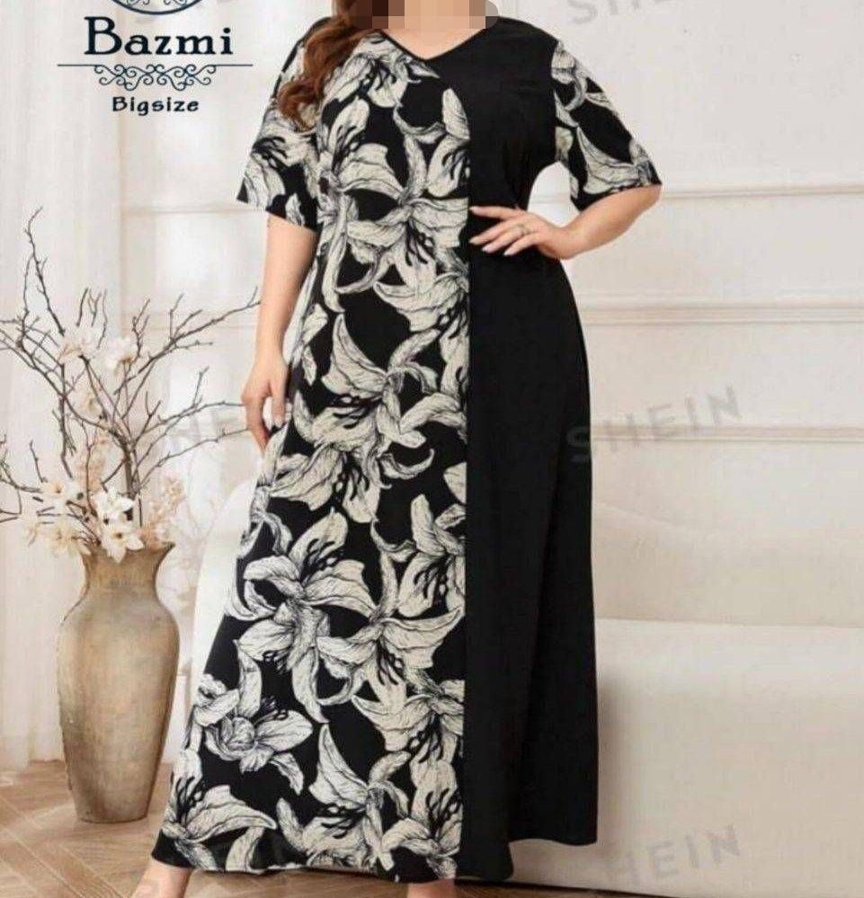 پیراهن لانگ کرپ حریر ۲۲۹۴ بزمی💯🌈🎀