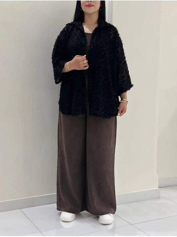 شومیز محرمی روژا تنخور زیبا و شیک 🖤😍کد 16373 ترمه