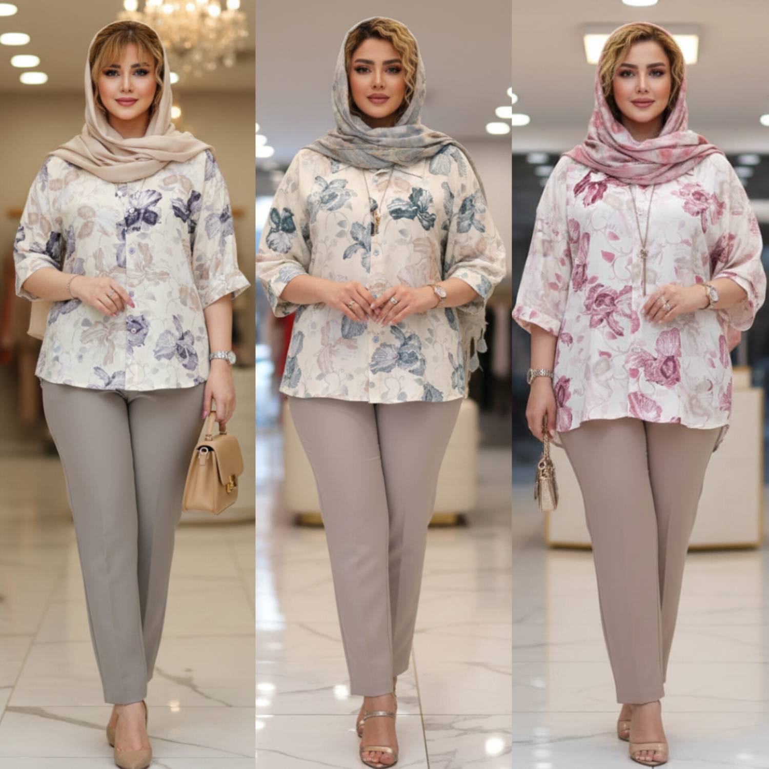 شومیز حریر پریا تنخور زیبا و شیک 🥰😍کد 16510 کلار