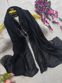 شال جواهر زیبا وشیک مجلسی و زیبا تکرنگ مشکی 🥰🥰کد۱۶۶۳۹ ستشو