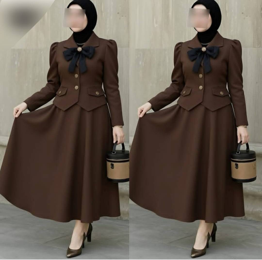 کت دامن پاپیون رنگ بندی زیبا و خاص 🥰❤️کد 642 آدراپانا