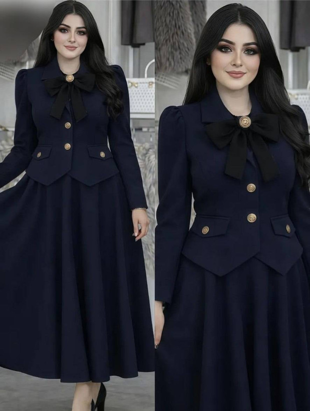 کت دامن پاپیون رنگ بندی زیبا و خاص 🥰❤️کد 642 آدراپانا