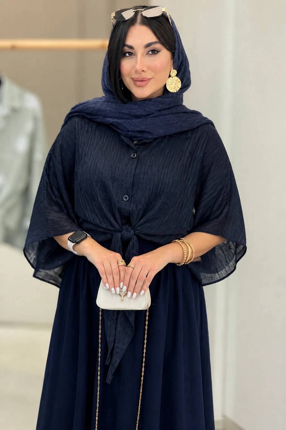 شومیز گره ای پلیسه زیبا و شیک تنخور فوق العاده عالی تابستونی و خنک 😍😍کد۱۶۳۸۳ ستشو