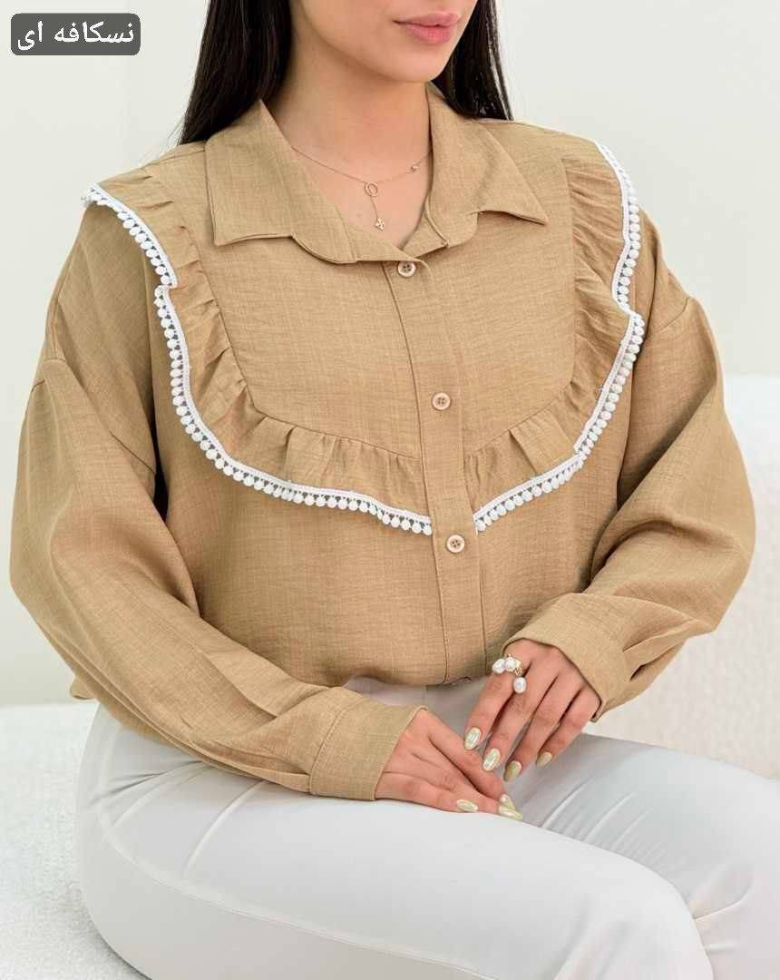 مانتو یقه چین زنبق با کیفیت عالی در رنگ بندی کد 12375 شایسته