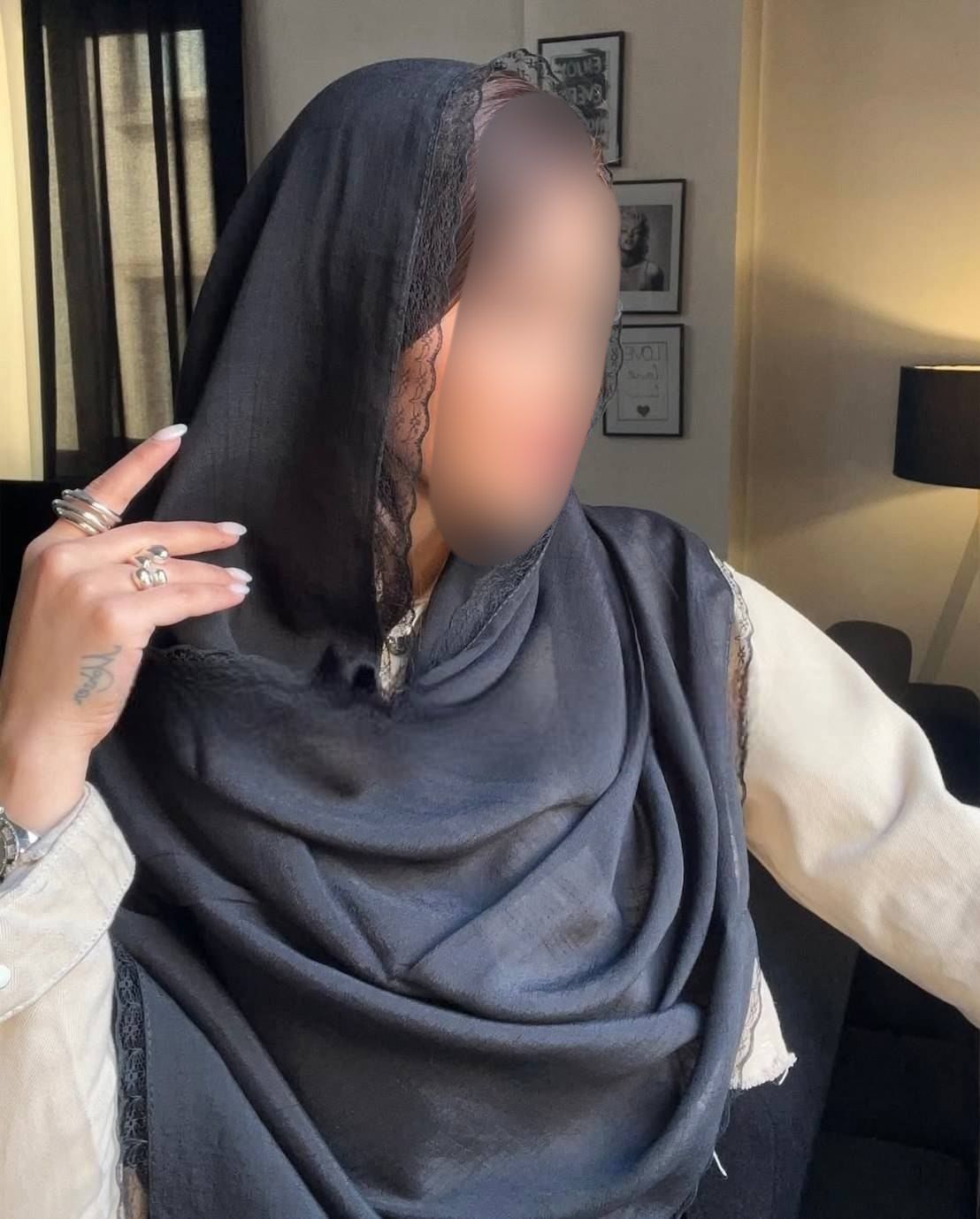 شال پلیسه لبه توری با کیفیت 🛍💞🛍🎀۵۸۲۶ نفیس
