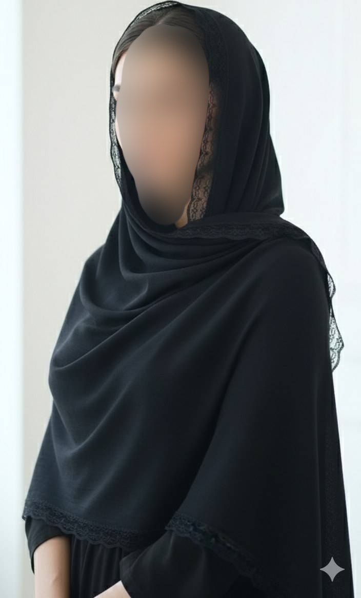 شال پلیسه لبه توری با کیفیت 🛍💞🛍🎀۵۸۲۶ نفیس