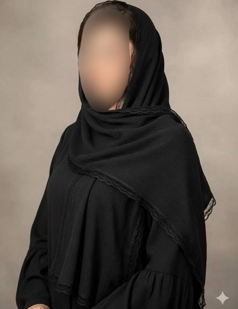 شال پلیسه لبه توری با کیفیت 🛍💞🛍🎀۵۸۲۶ نفیس