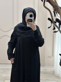 مانتو عبایی جیب دار آفاق کیفیت عالی 😍✅16735آمیگل