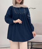 مانتو عروسکی الیاف موژان با کیفیت عالی در رنگ بندی کد 6840 شایسته