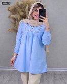 مانتو عروسکی الیاف موژان با کیفیت عالی در رنگ بندی کد 6840 شایسته
