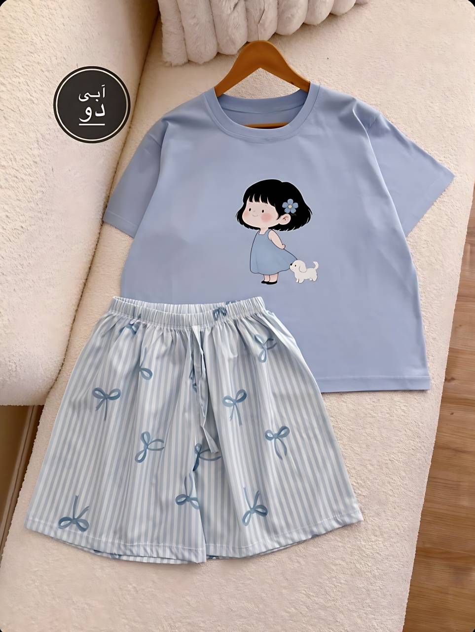 تیشرت شورتک پینترسیتی زیبا وجذاب تنخور عالی در رنگبندی 🎀 🎀 کد ۱۵۷۹۹ دلتا