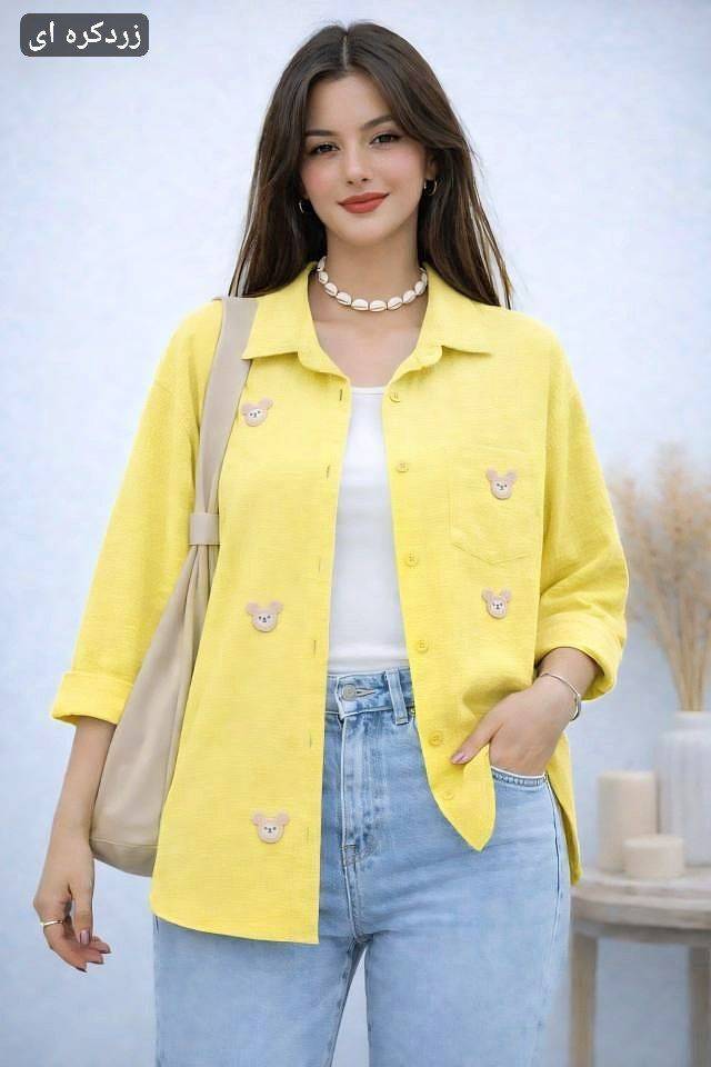 مانتو کیوت خرسی با کیفیت عالی در رنگ بندی زیبا کد 10014 شایسته