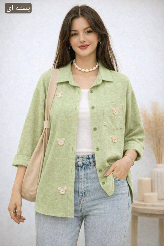 مانتو کیوت خرسی با کیفیت عالی در رنگ بندی زیبا کد 10014 شایسته