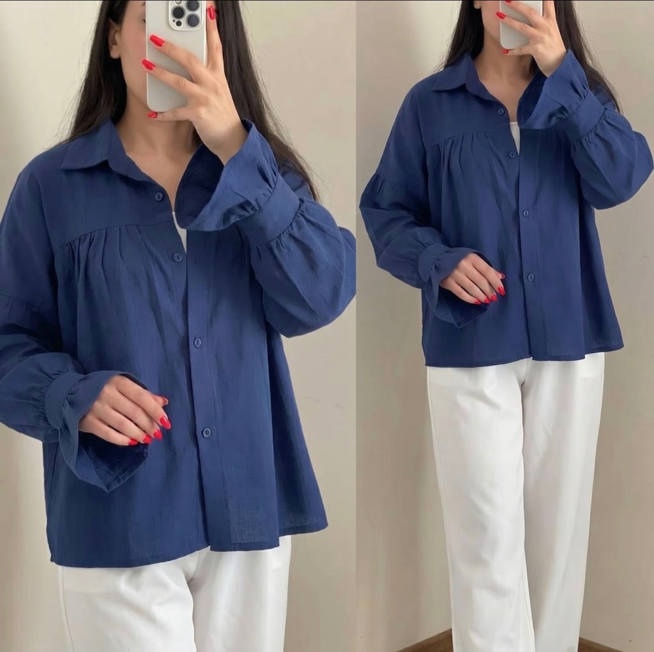 مانتو عروسکی دریالنین نچرال در رنگ بندی 🌈 🌈 کد ۱۶۸۹۴ راشین