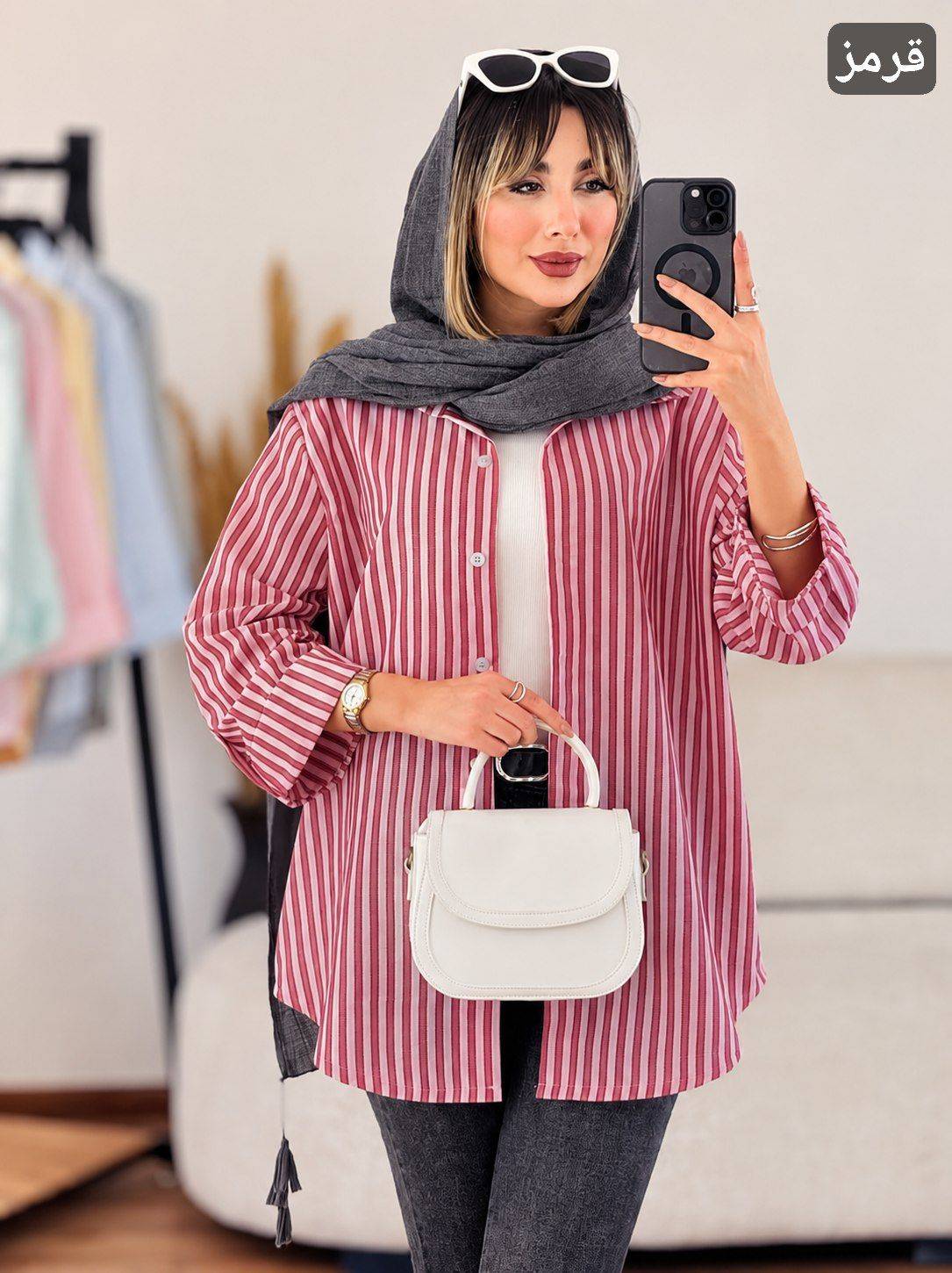 مانتو سونیا لینن نخ شسته شده در رنگ بندی کد 15876 شایسته