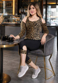 ست تونیک و شلوارک سرشونه باز فشن در سه طرح زیبا کد 3055 شایسته