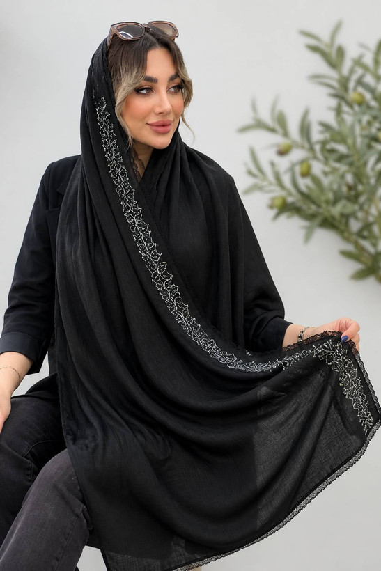 شال گلدوزی گلاب زیبا وشیک خاص و جذاب در رنگبندی 🥰🥰کد۱۳۳۸۰ ستشو
