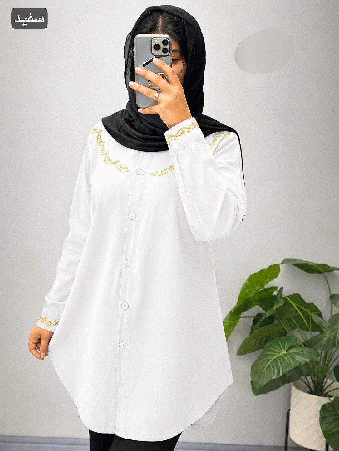 مانتو الیاف طلا در رنگ بندی زیبا و با کیفیت کد 12160 شایسته