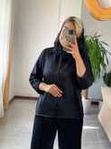 شومیز ساتن رضوان تک رنگ مشکی جذاب🖤🥰کد 646 آدراپانا