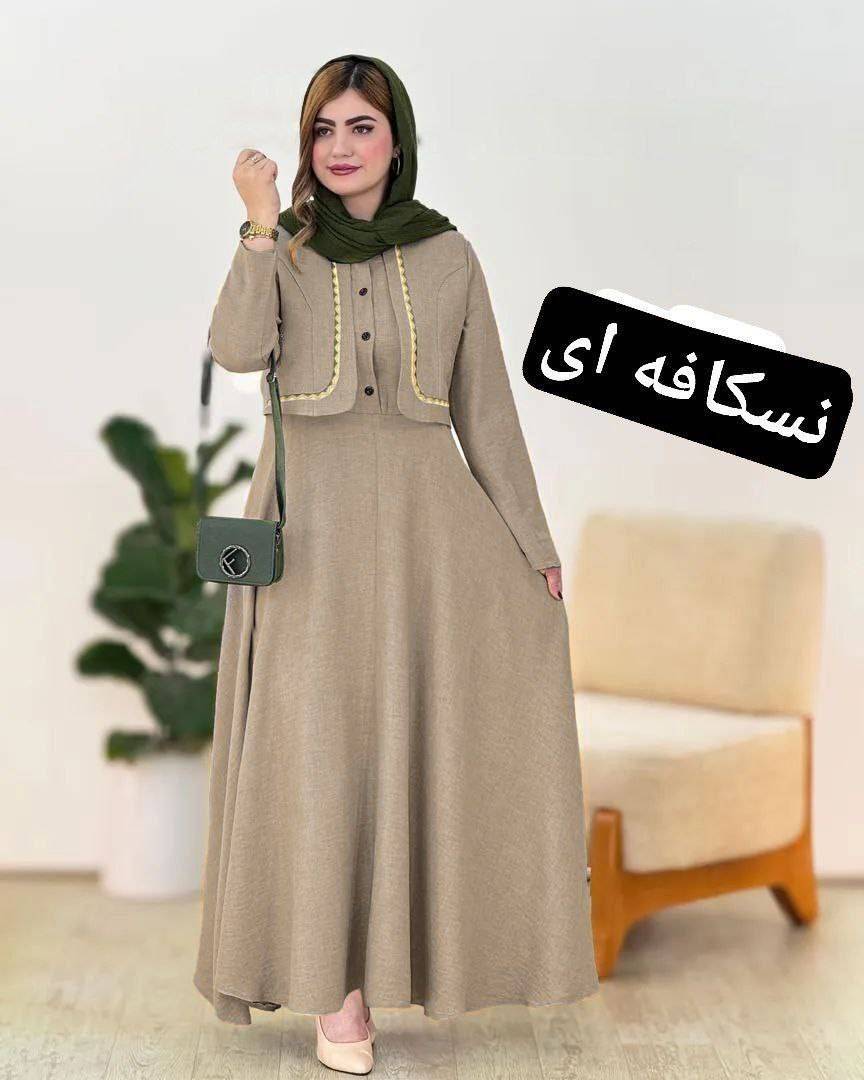 ست کت و سارافون تبسم شانتون اعلا در رنگ بندی کد 5610 سیمو