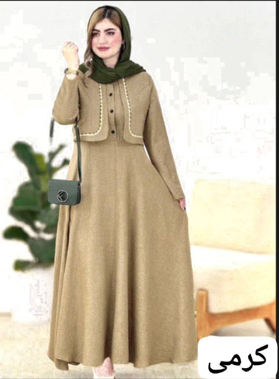 ست کت و سارافون تبسم شانتون اعلا در رنگ بندی کد 5610 سیمو