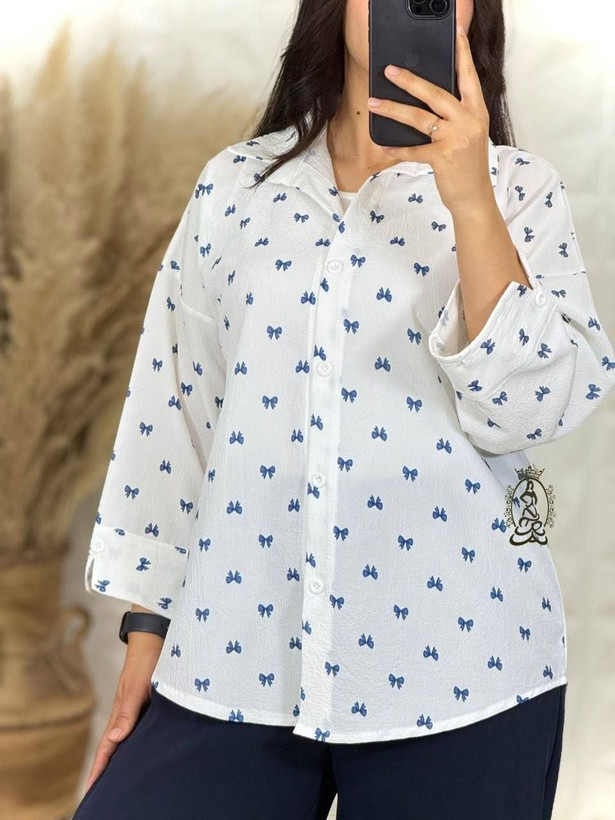 شومیز جذاب پاپیون بیسکویتی طرح پاپیون 💯🛍🌈🎀۷۵۹۸۵ شهرزاد