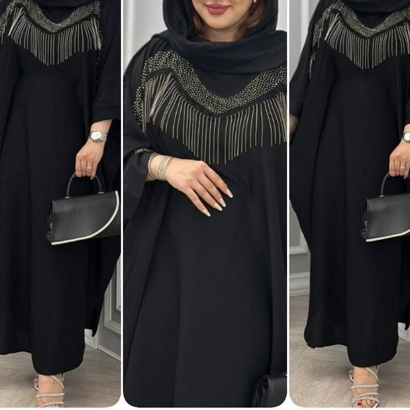 مانتو عبایی سلنا کرپ اطلس ۷۵۹۹۰ شهرزاد 💯🛍🌈🎀