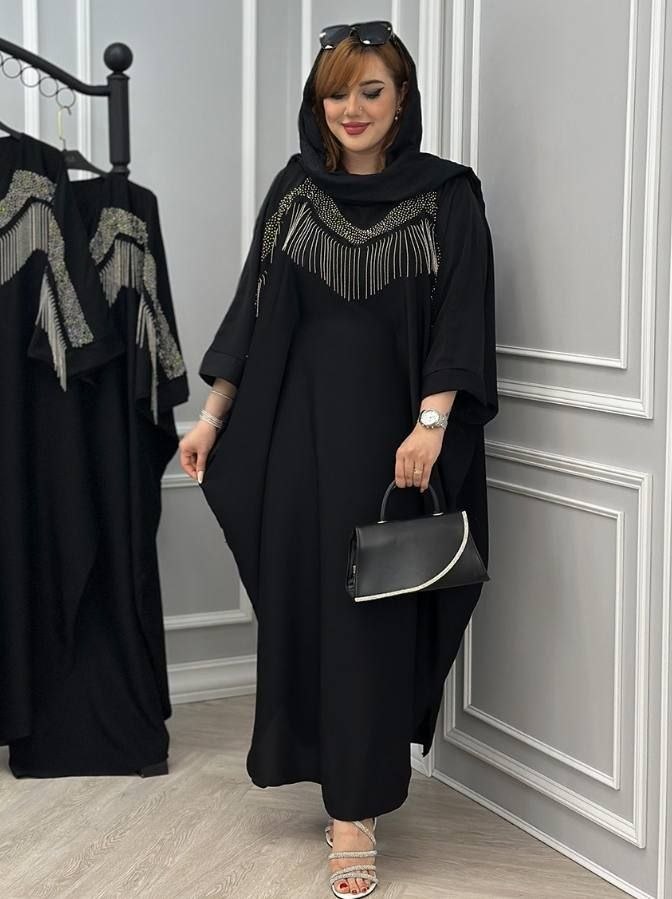 مانتو عبایی سلنا کرپ اطلس ۷۵۹۹۰ شهرزاد 💯🛍🌈🎀