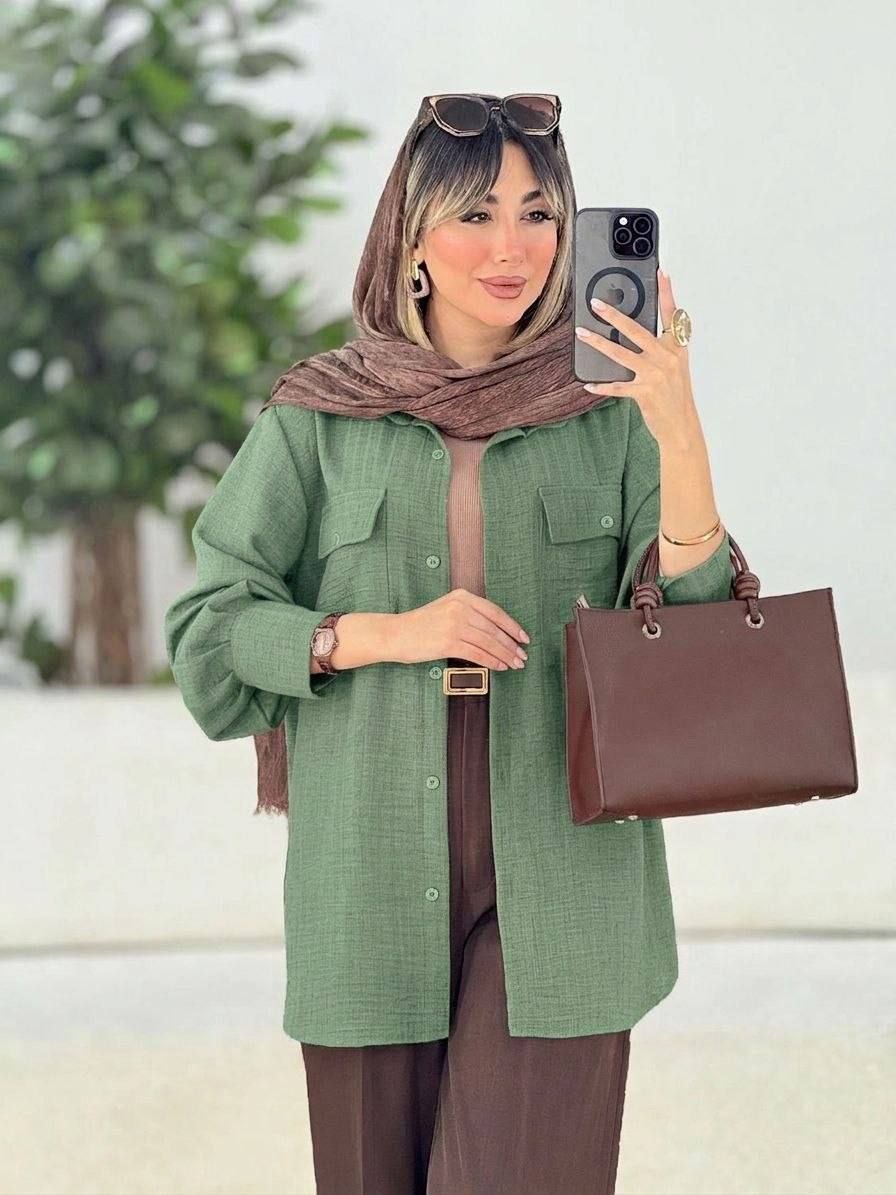 شومیز مانتویی هایا صوفیا ساده 💯🌈🎀🛍۷۶۰۰۲ شهرزاد